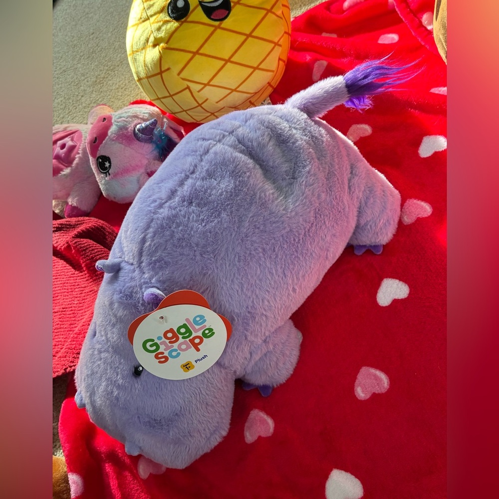 Purple Plush Hippo Toy